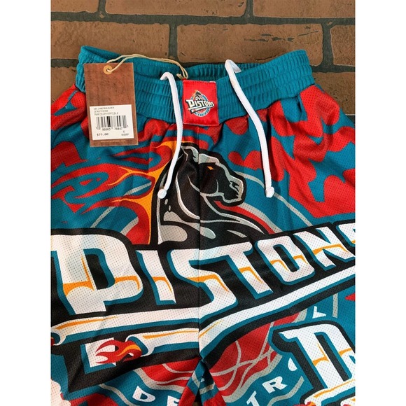 DETROIT PISTONS‎ Mitchell & Ness Basketball Shorts~New~ S-2XL - Picture 2 of 5